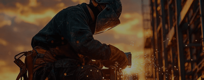 Welder at work